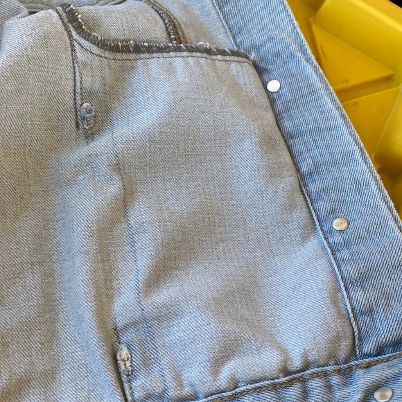 TopShop Moto Light Blue Denim Jacket 12 US - Picture 4 of 14